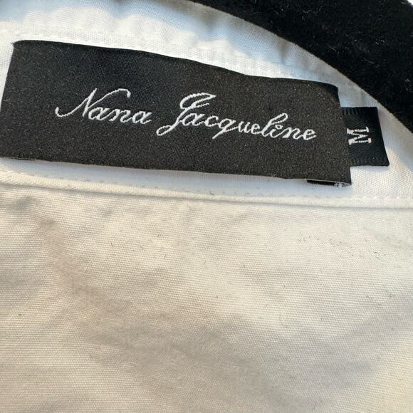 Nana Jacqueline Saddie Shirt Dress Open Back Diamond Embellished Mini - Picture 4 of 11